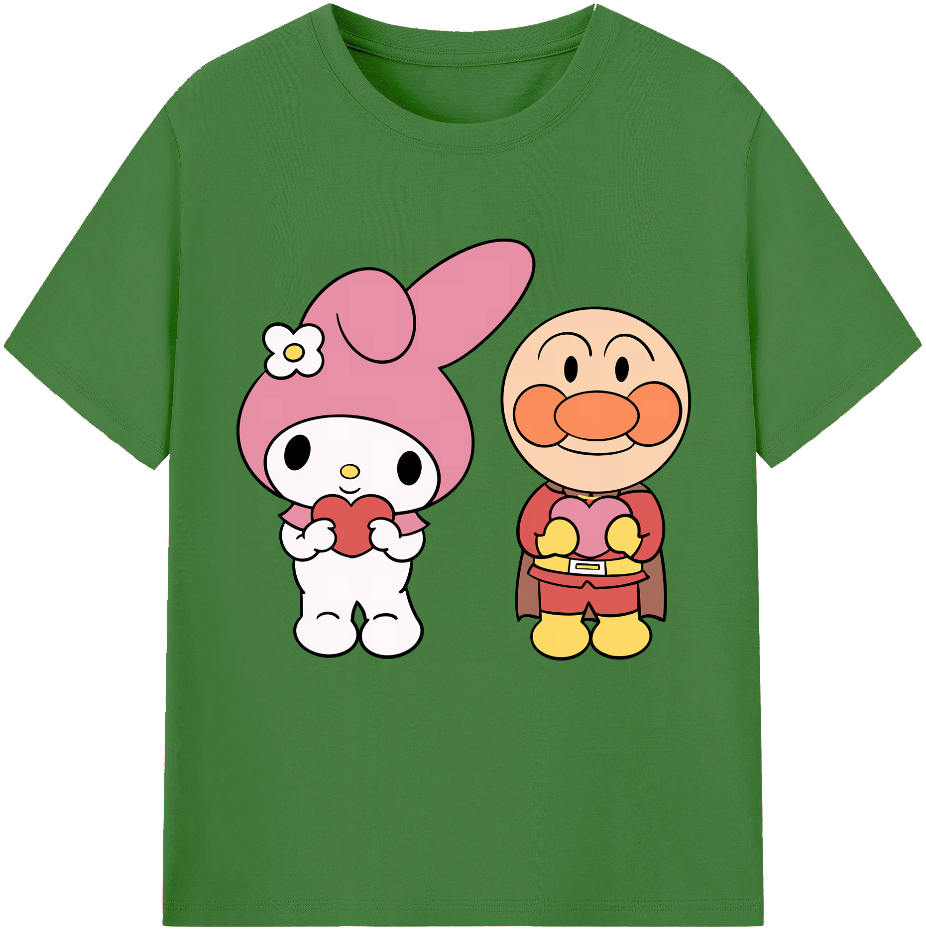 （画像用） アンパンマン Anpanman レディースカジュアルプリントTシャツ（綿100％）